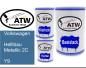 Preview: Volkswagen, Hellblau Metallic 2C, Y9: 500ml Lackdose + 500ml Klarlack + 250ml Härter - Set, von ATW Autoteile West.